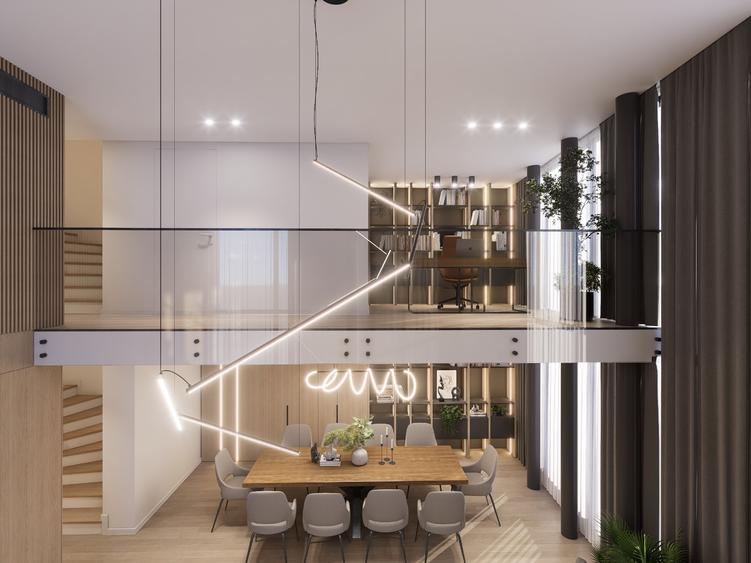 Penthouse Modern 3 Niveluri | 4 Parcari | Terase | Design Contemporan