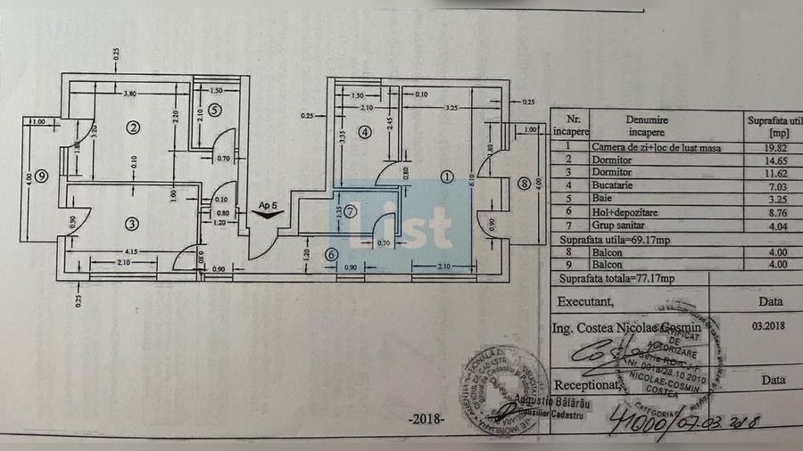 Comision 0! Inchiriere apartament cu 3 camere si parcare in Borhanci