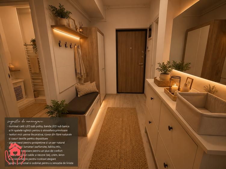 SISESTI-2 camere mobilate, 2 bai, terasa cu vedere lac, bloc boutique, parcare!