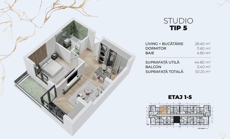 Apartament 2 camere-50 mp-Ansamblu Rezidential finalizat-Metrou Berceni - 2