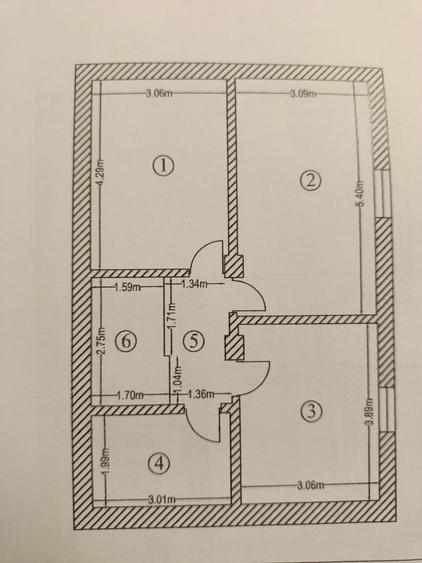 Vila in Varteju cu patru camere,curte mare