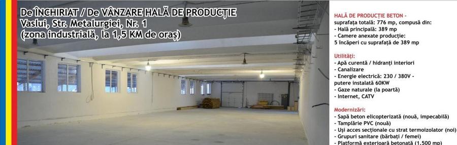 Hala productie, zona Industriala, Vaslui