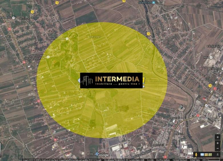 VANZARE Teren Intravilan 2040 mp D= 19 m. Alba Iulia iesire spre Cluj Utilitati