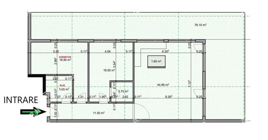 Penthouse la cheie de 3 camere cu 2 bai si terasa 76 mp zona Veterani