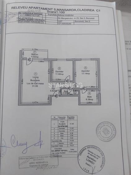 Margeanului,et. 3,bl.2008,centrala proprie,renovat,mobilat,curte interioara,neg. - 14
