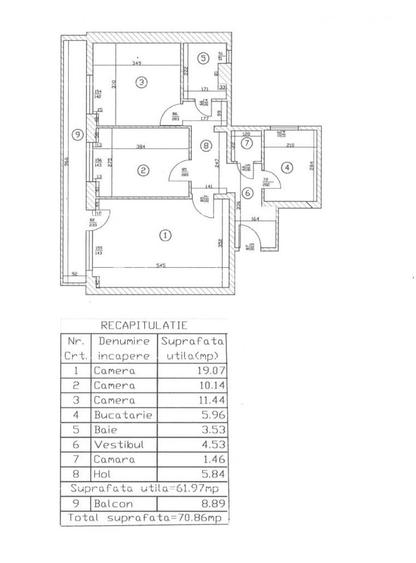 Apartament 3 camere în Drumul Taberei – Valea Ialomiței | Etaj 2 | Balcon mare - 1