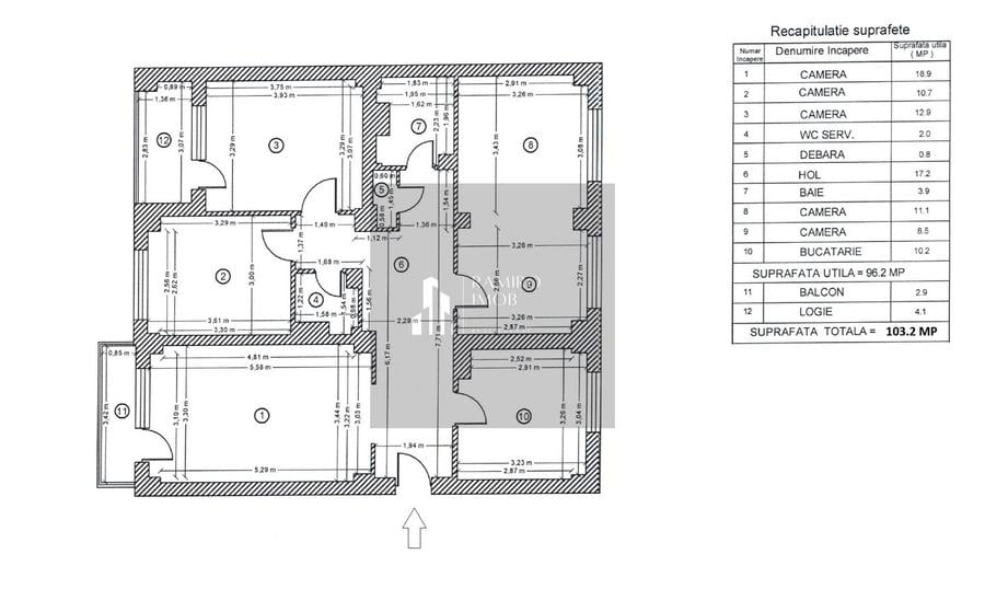 Apartament 104mp utili 2bai centrala -an 1985 -Bd. Chisinau /Mega Mall
