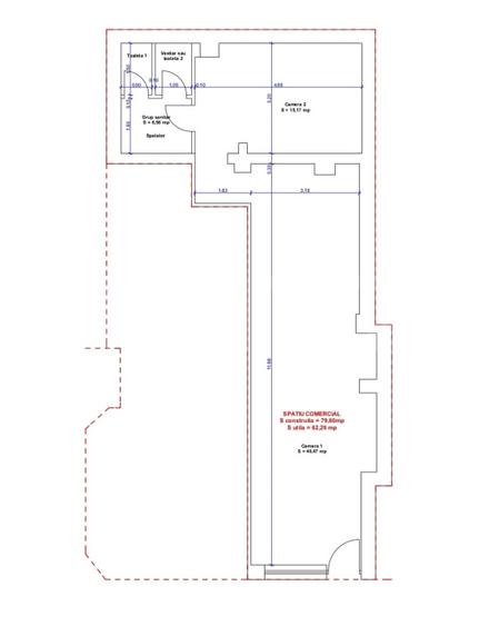 Spațiu comercial, 62 mp, zona Ultracentral
