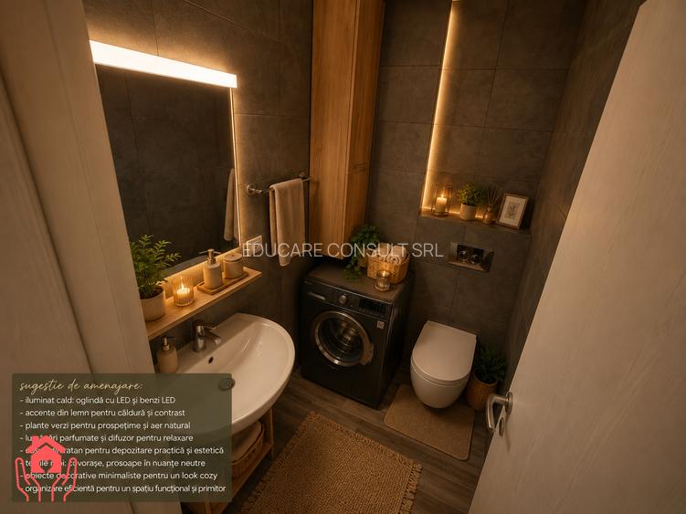 SISESTI-2 camere mobilate, 2 bai, terasa cu vedere lac, bloc boutique, parcare! - 5