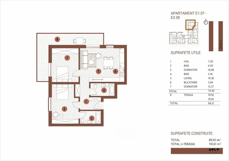 Apartament 3 camere Verdi Park Boutique