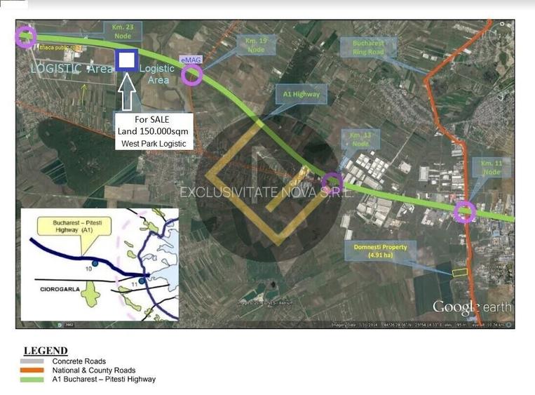 Autostrada A1 km23 acces A0 teren 10 HA -75 HA Logistic MOBEXPERT utilitati - 6