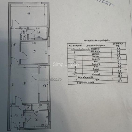 Metrou Titan renovat complet 3 camere - 1