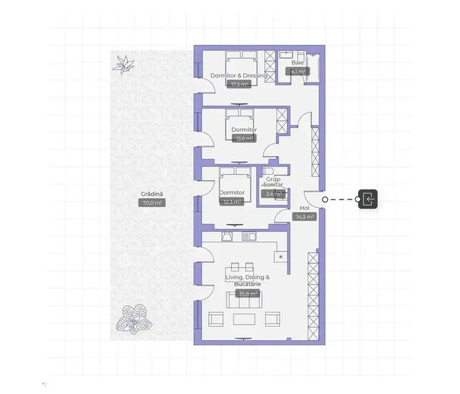Apartament 4 camere cu grădină – zona Erou Iancu Nicolae
