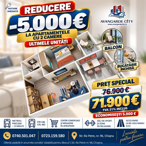 OFERTA LIMITATA!!! Avangarde City 2 camere Oferta