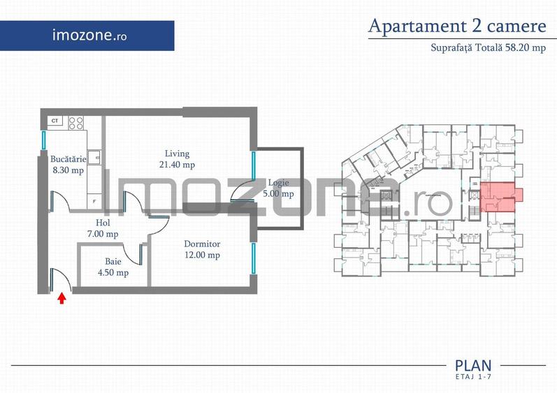 Militari-Metrou Preciziei -2 Camere , 58.2 mp, Ideal Investitie sau Locuinta