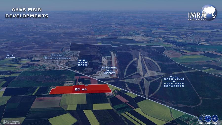 81 HA - Teren de Vanzare - M.K. Constanta (Aeroport & Baza NATO)