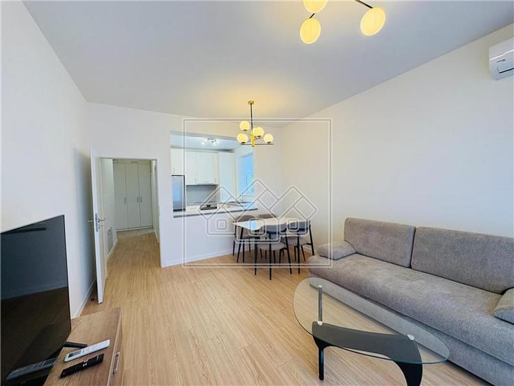 Apartament nou, complet mobilat si utilat, 2 camere, terasa