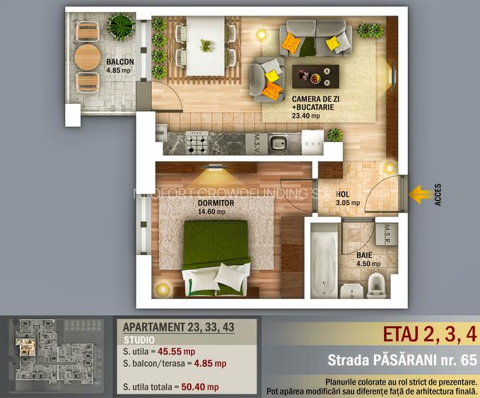 Oferta lansare Neofort 10 - Studio de vanzare, bloc mic, sector 2, Colentina - 2