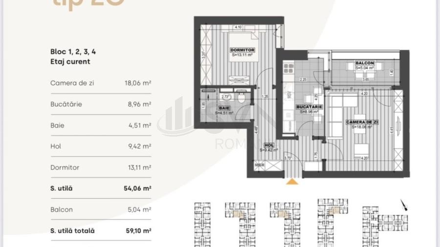 REA1029698 Apartament 2 camere I Bucurestii Noi
