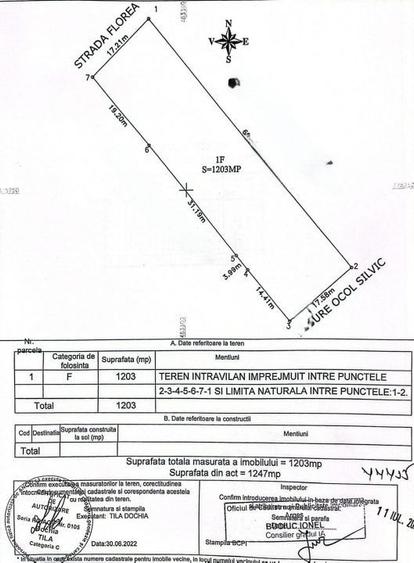 Teren intravilan 1203 mp Bascov-Florea zona Superba