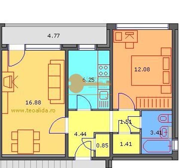 Apartament cu 2 camere in zona Drumul Taberei