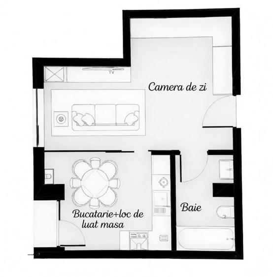Apartament cu o cameră  finisat , 37 mp,   Gheorgheni – Str. Sopor