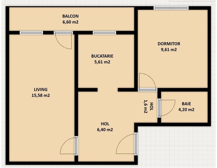 Apartament 2 camere decomandat Strada Intrarea Arieșului