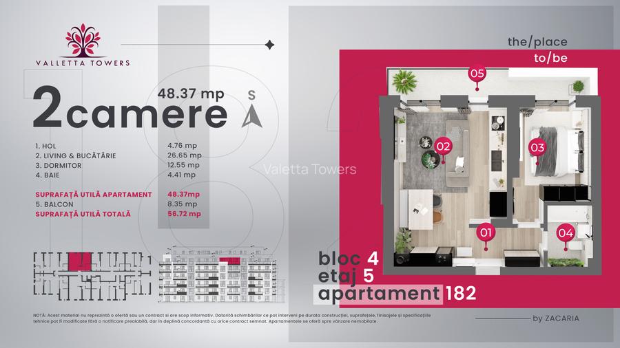 2 camere /65mp utili/Valletta Towers - 1