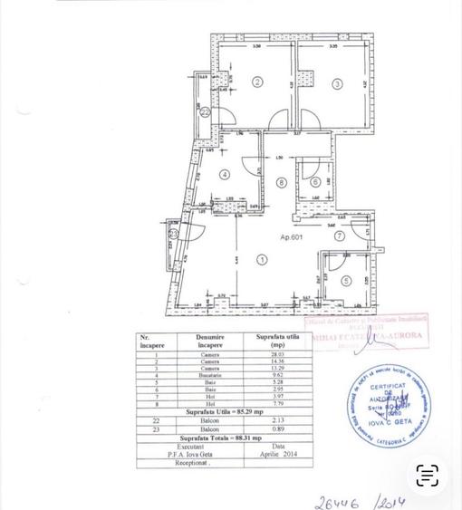 Apartament 3 camere - Nord (Sisesti)