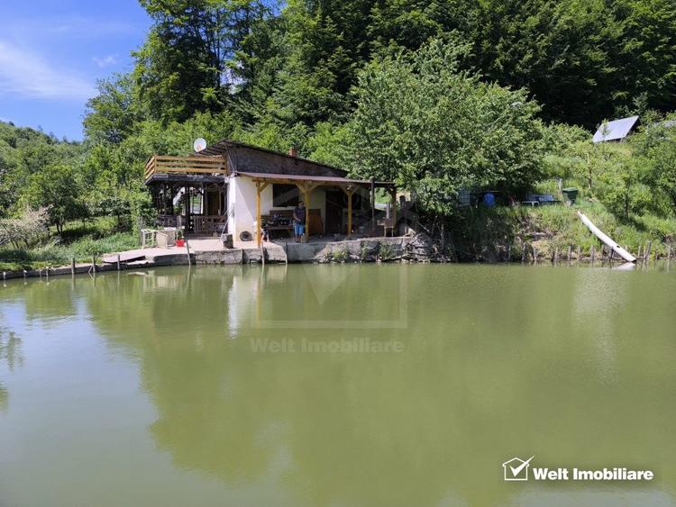 Casa de vacanta, cu lac, 5640 mp teren, Huta, com. Chiuiesti, jud. Cluj