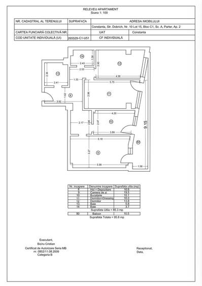 Tomis Nord/Carrefour -Vanzare apartament 3 camere, bloc nou.