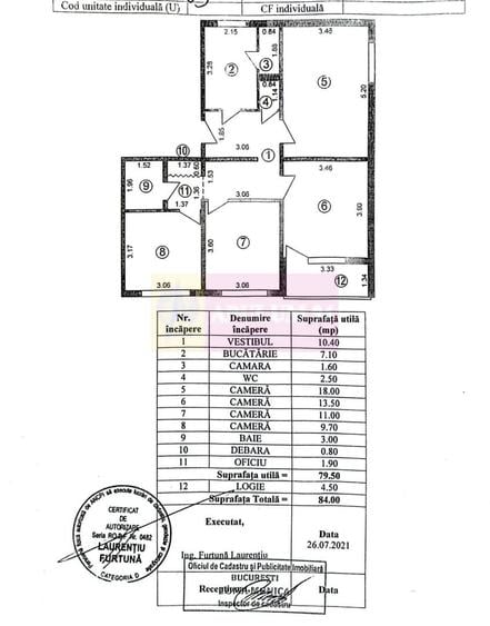 Vanzare apartament de 4 camere in zona Brancoveanu