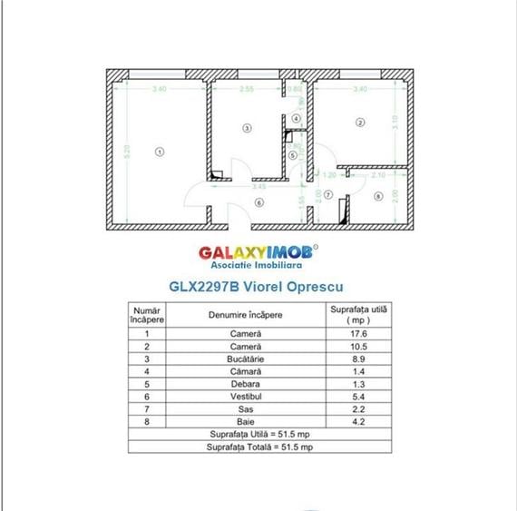 Apartament 2 camere, decomandat, Bulevardul Chisinau, Diham