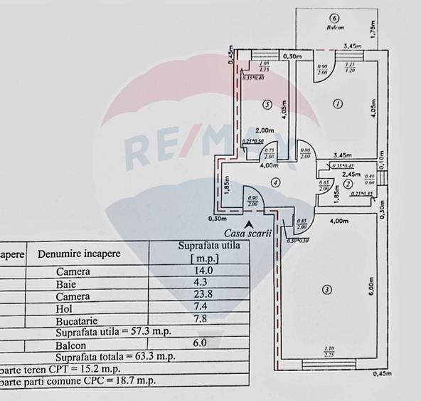 Apartament cu 2 camere de vânzare în zona 1 Mai