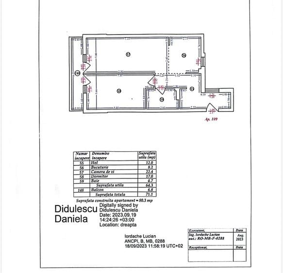 2 Camere | My Place Residence | 71 mp | Mobilat si Utilat | Parcare Subterana