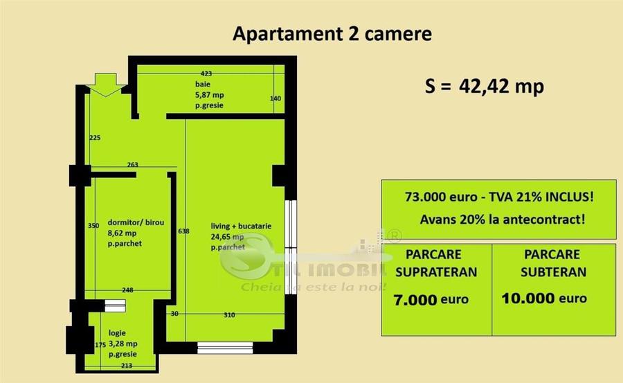 Apartament 2 camere Cug Valea Adanca, bloc nou, cartier rezidential