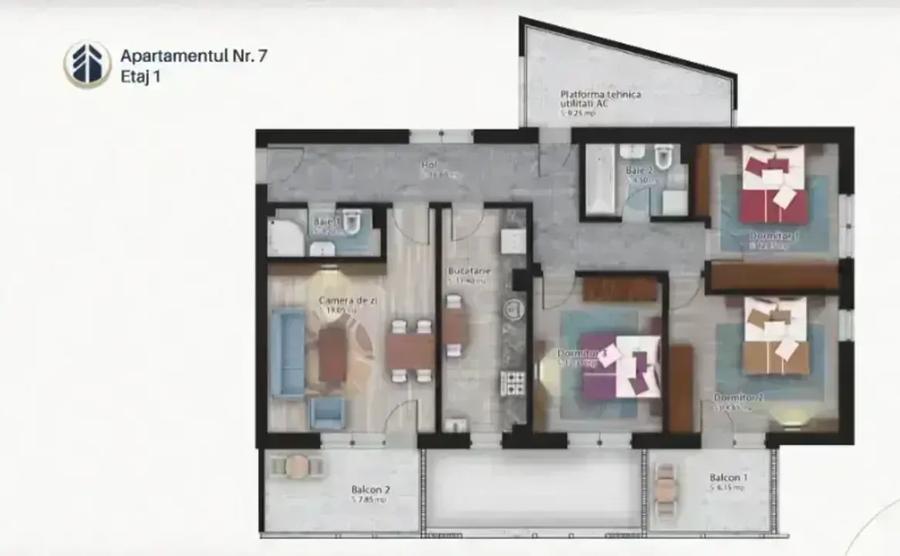 Luminozitate, terasă de 14 mp și 4 camere în Ștefan cel Mare