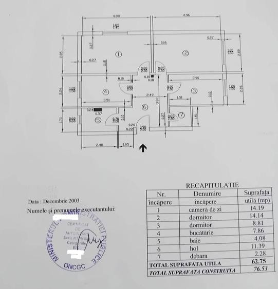 Apartament 3 camere, parter, Precista- zona Scoala nr.10