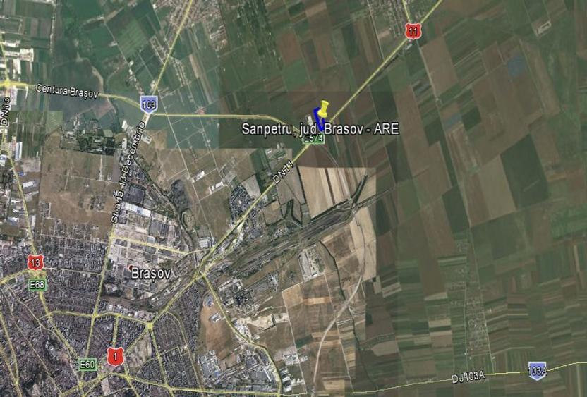 Teren intravilan 41.476 mp Sanpetru DN 11 Centura Brasov