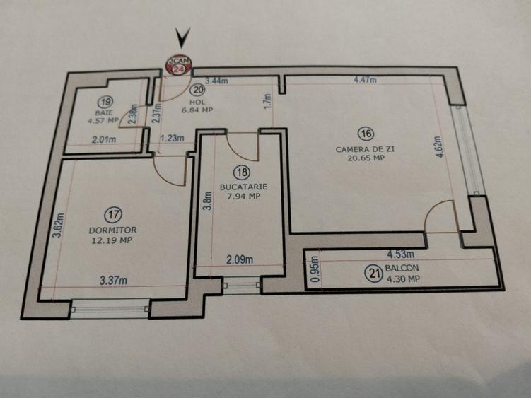VANZARE Apartament 2 camere, bloc 2019, constructie solida, zona linistita. Neg.