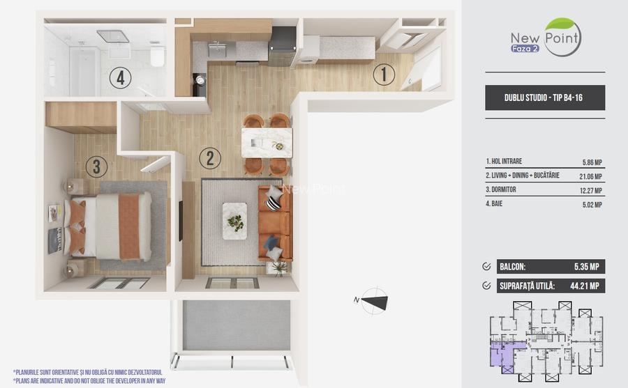 Studio dublu Pipera - Avans 10.000 euro - 19