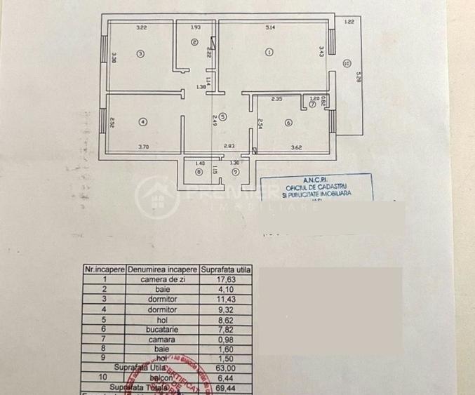ETAJ 3! Apartament 3 camere 2 bai 70mp, Tatarasi, CT + AC