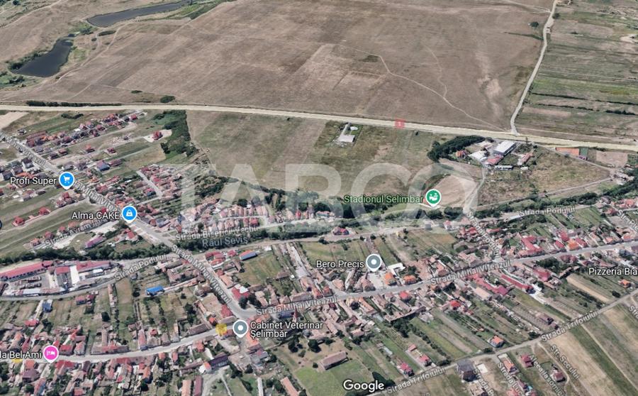 Teren arabil de vanzare 1088 mp extravilan Selimbar zona Sopa Sibiu