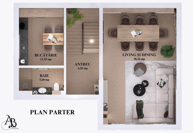 Casă individuală nZEB, 194 mp utili, teren 468 mp, Dezmir