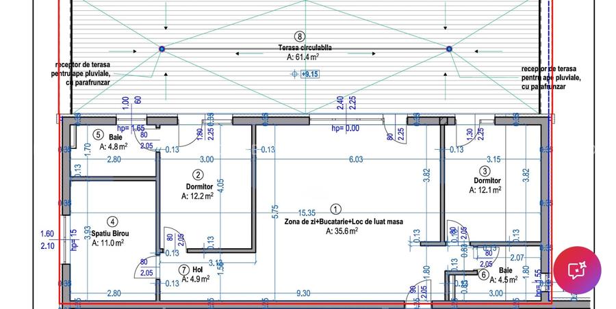 Apartament penthouse 4 camere, teresa 61 mp, Arad, comision 0 - 7