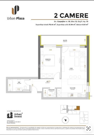 Apartament 2 camere | Urban Plaza Brașov | Investiție cu chiriași sau locuință  - 16