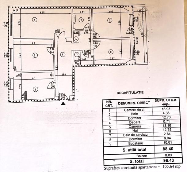 Apartament 4 camere, etaj 2, 2 locuri parcare, Piatra Neamt - Mihai Viteazul
