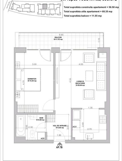Inchiriere 2 camere, terasa 11.55 mp, loc parcare subteran, 2026 - P-ta Muncii - 10