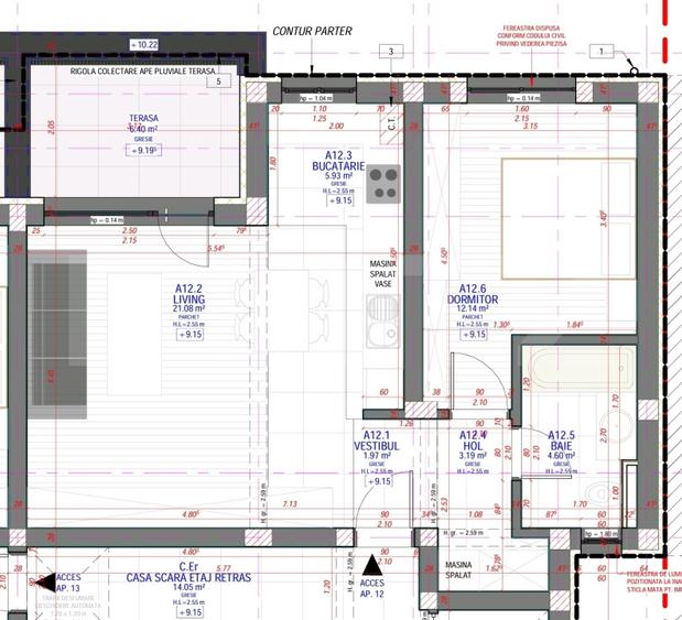 Apartament 2 camere, 48.91 mp, zona Mehala
