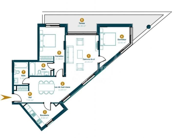 Apartament 3 camere de vanzare in Intre Lacuri, Cluj Napoca - 17